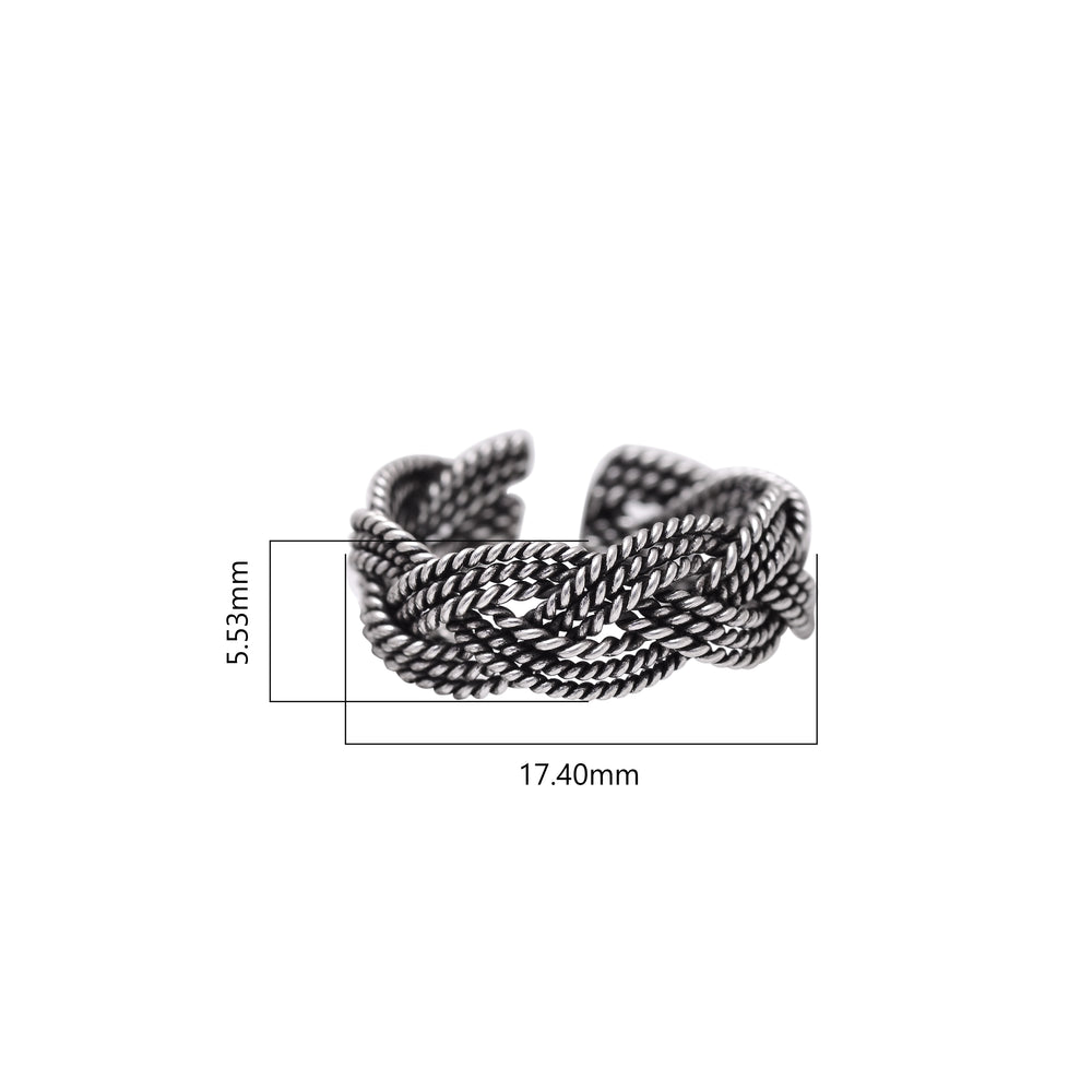 Pair of Designer and Oxidized Toe Rings Bichiya in 925 Sterling Silver