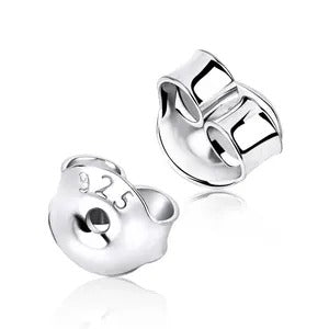 Butterfly Push Backs for Stud Earrings for Women in Sterling Silver - 3 Pairs