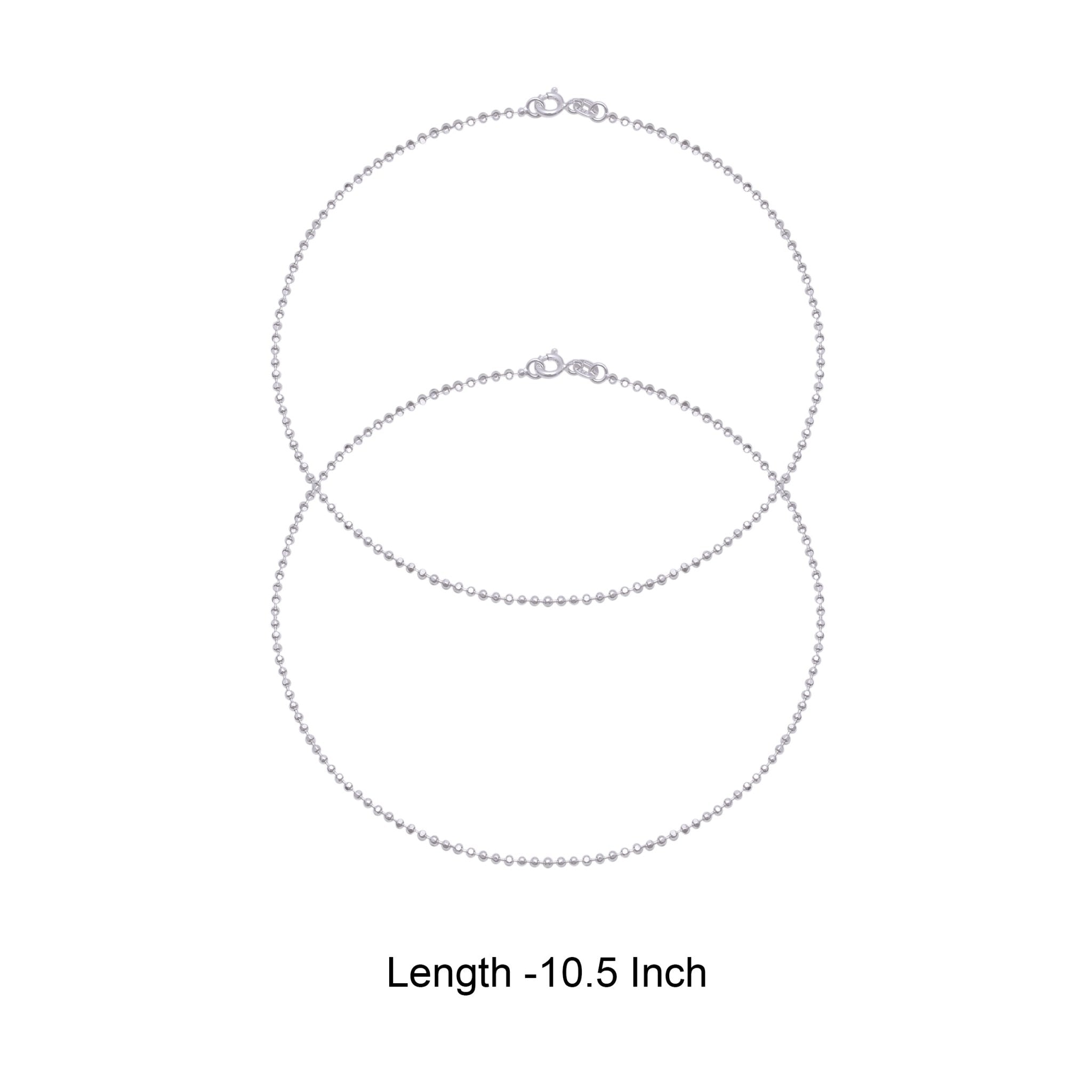 Bead Anklets in 92.5 Sterling Silver - Anklets