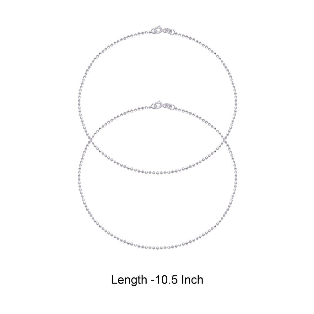 Bead Anklets in 92.5 Sterling Silver - Anklets