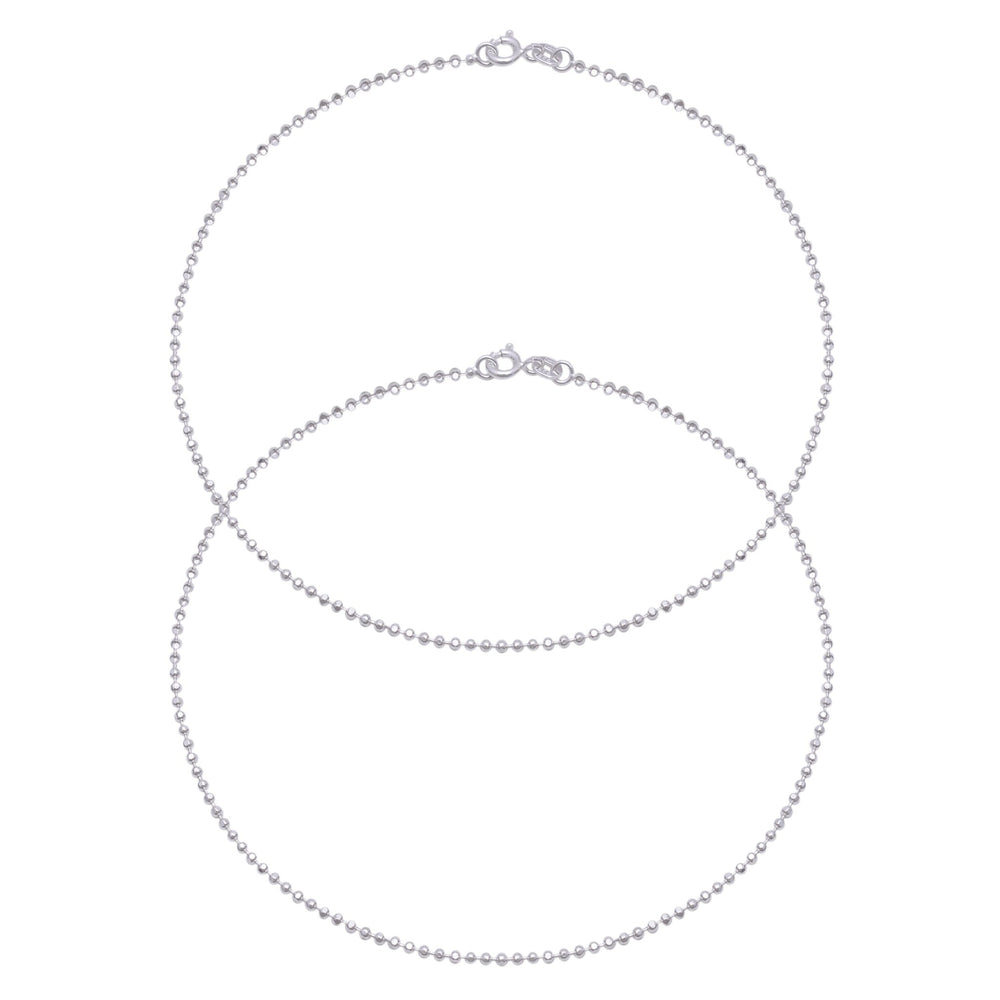 Bead Anklets in 92.5 Sterling Silver - Anklets