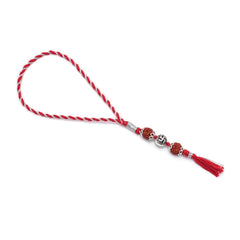 Combo of Silver Alloy Rudraksh Swastik Thread Rakhi for Bhaiya Bhabhi Couple Rakhi - Bangles And Bracelets