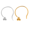 Combo Tiny 3 dots Nose Pin with wire in 92.5 Sterling Silver  and Gold Plated for Women and Girls