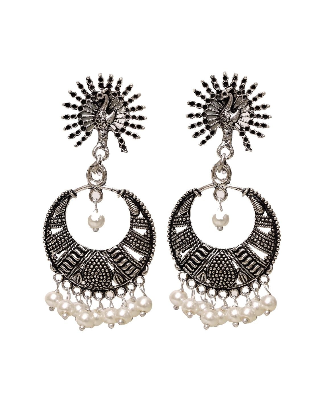 Cute pair of Traditional Jhumki in Silver Alloy High Finish - Jhumkis