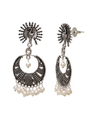 Cute pair of Traditional Jhumki in Silver Alloy High Finish - Jhumkis