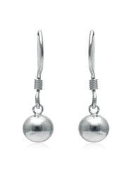 Designer 5 mm Round Ball Earrings in Pure 92.5 Sterling Silver Ear Wire - Danglers