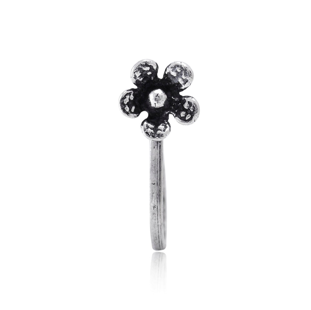 Designer Clip on Nose Pin in 92.5 Silver - Silver Clip On Nose Pin