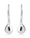 Designer Drop Earrings in Open Loop in Pure 92.5 Sterling Silver