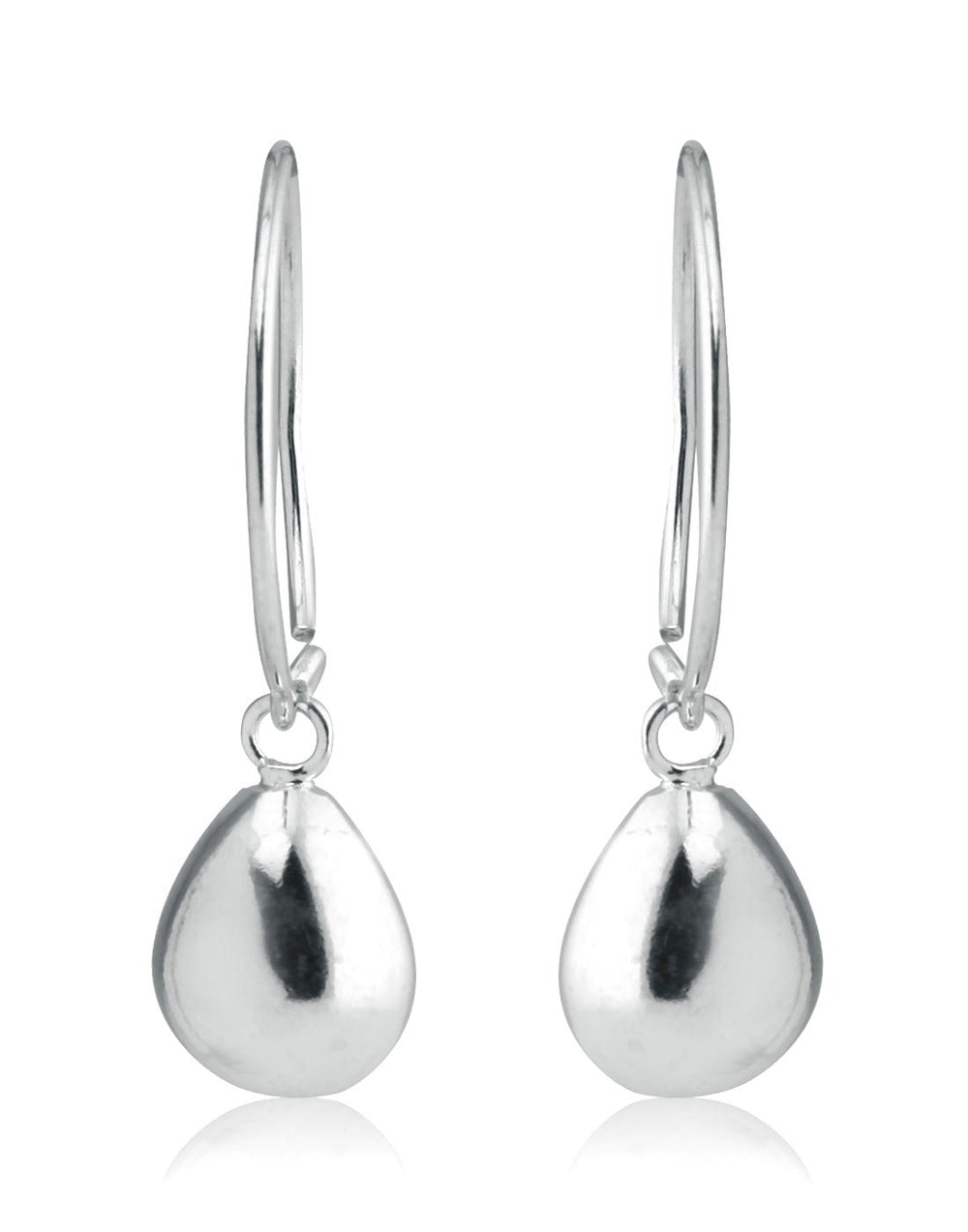 Designer Drop Earrings in Open Loop in Pure 92.5 Sterling Silver - Danglers