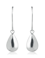 Designer Drop Earrings in Open Loop in Pure 92.5 Sterling Silver - Danglers