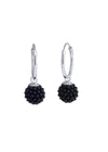 Designer Round Micro Pearl Ball with 92.5 Sterling Silver 12 MM hoop