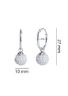 Designer Round Micro Pearl Ball with 92.5 Sterling Silver 14 MM hoop