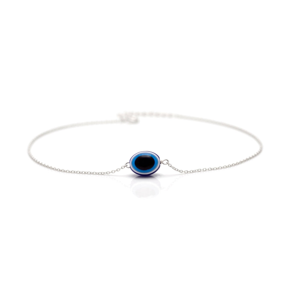 Evil Eye 925 Silver Chain Anklet - Anklets