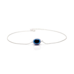 Evil Eye 925 Silver Chain Anklet - Anklets