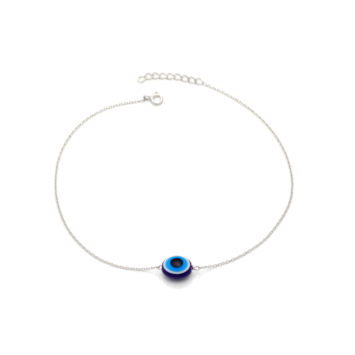 Evil Eye 925 Silver Chain Anklet - Anklets