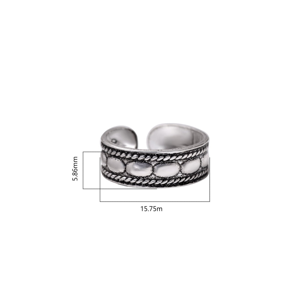 Fashionable Oxidized Toe Rings in 925 Silver - Toe Rings