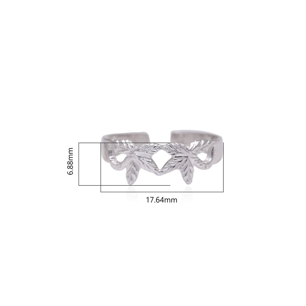 Fashionable pair of Toe Rings Bichiya in 925 Silver - Toe Rings