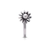Flower Light Weighted Clip on Nose Pin in 92.5 Silver