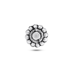 Flower Shape Screw Back Nose Pin in 92.5 Sterling Silver for Women and Girls - Silver Nose Pin