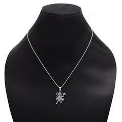 Flying Hanumanji 92.5 Sterling Silver Oxidized Religious Pendant Without Chain - Pendants