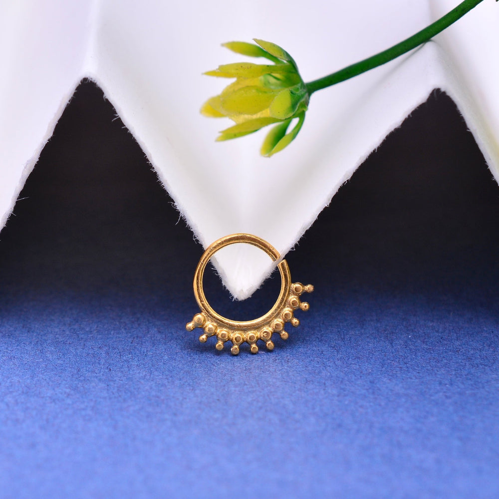 Gold Plated 92.5 Sterling Silver Nose Ring - Silver Nose Ring
