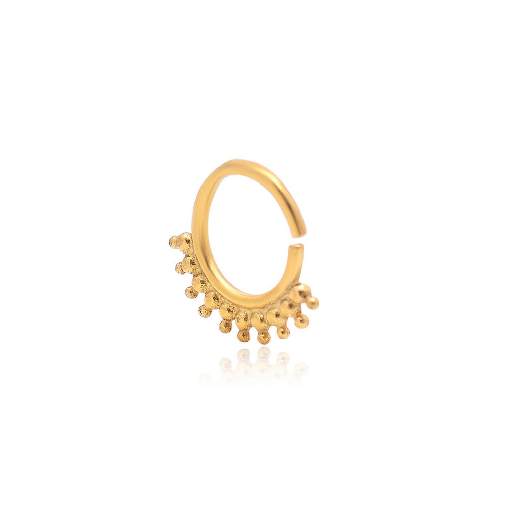 Gold Plated 92.5 Sterling Silver Nose Ring - Silver Nose Ring