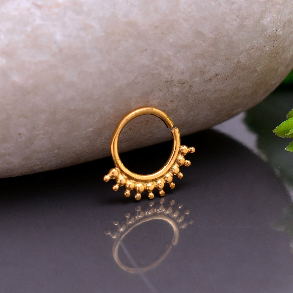 Gold Plated 92.5 Sterling Silver Nose Ring - Silver Nose Ring