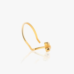 Gold Plated Tiny 3 dots Nose Pin with wire in 92.5 Sterling Silver for Women and Girls - Silver Nose Pin