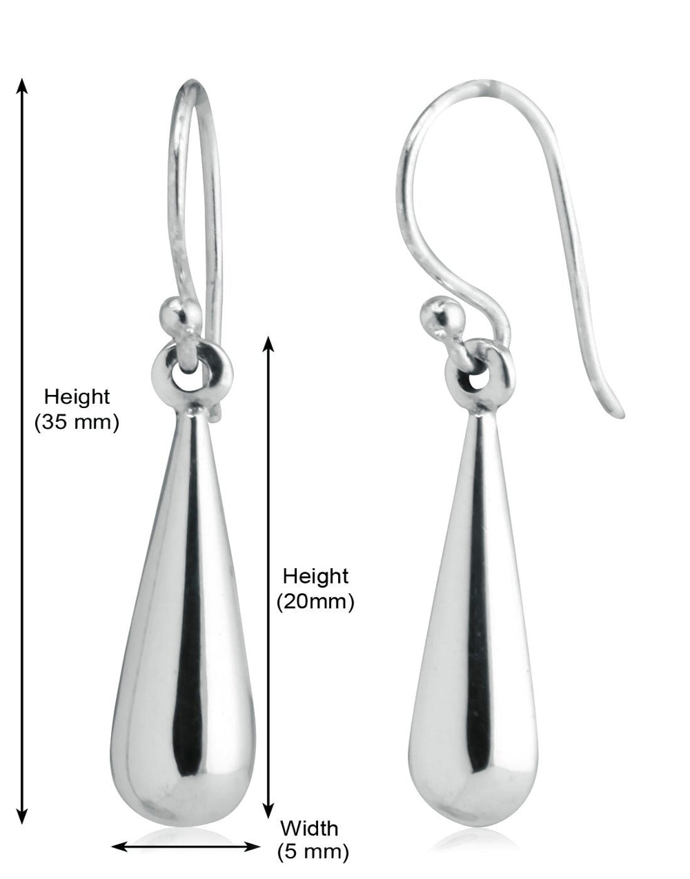 Good Looking Long Drops in Ear Wire in 92.5 Silver - Danglers