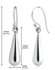 Good Looking Long Drops in Ear Wire in 92.5 Silver - Danglers