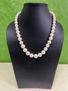 Handmade 8 mm Simulated Pearl White Adjustable Mala Single Strand
