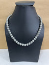 Handmade 8 mm Simulated Silver Grey Pearl Adjustable Mala Single Strand