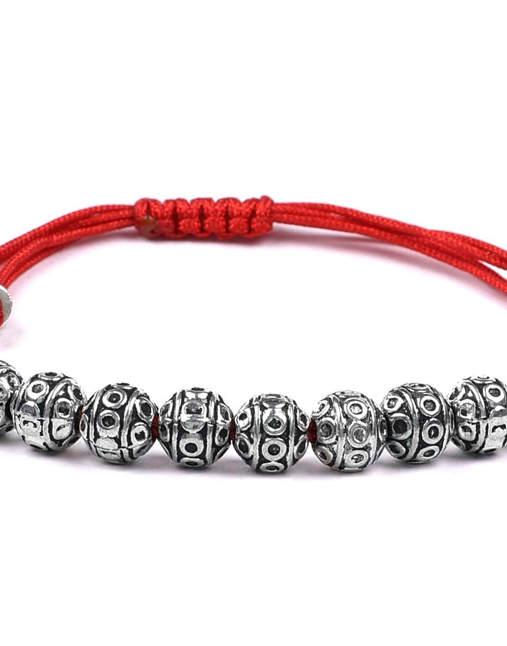 Handmade Beaded Silver Alloy Bracelet - Bangles And Bracelets