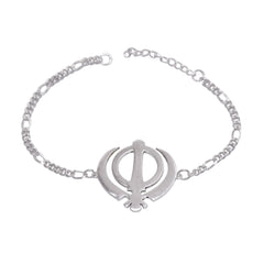Handmade Sikh Bracelet in Silver Alloy - Bangles And Bracelets