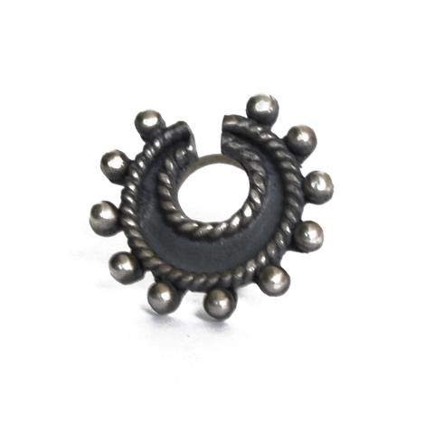 Horse Shoe Look Clip On Press On Nose Pin in Silver Alloy - Silver Alloy Nose Pin
