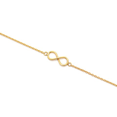 Infinity Gold Plated 925 Silver Anklet - Anklets