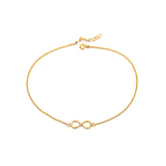 Infinity Gold Plated 925 Silver Anklet - Anklets