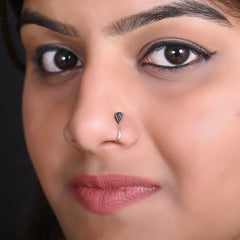 Knot Shape Clip on Nose Pin in 92.5 Silver - Silver Clip On Nose Pin