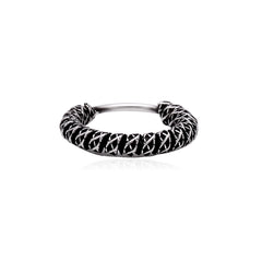 Oxidized 92.5 Sterling Silver 10 mm Nose Ring - Silver Nose Ring