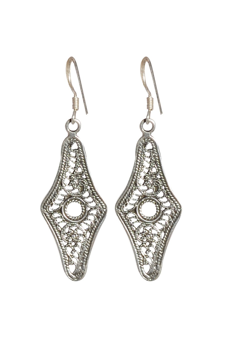 Oxidized 925 Sterling Silver Handmade Dangler Hanging Earrings - Danglers