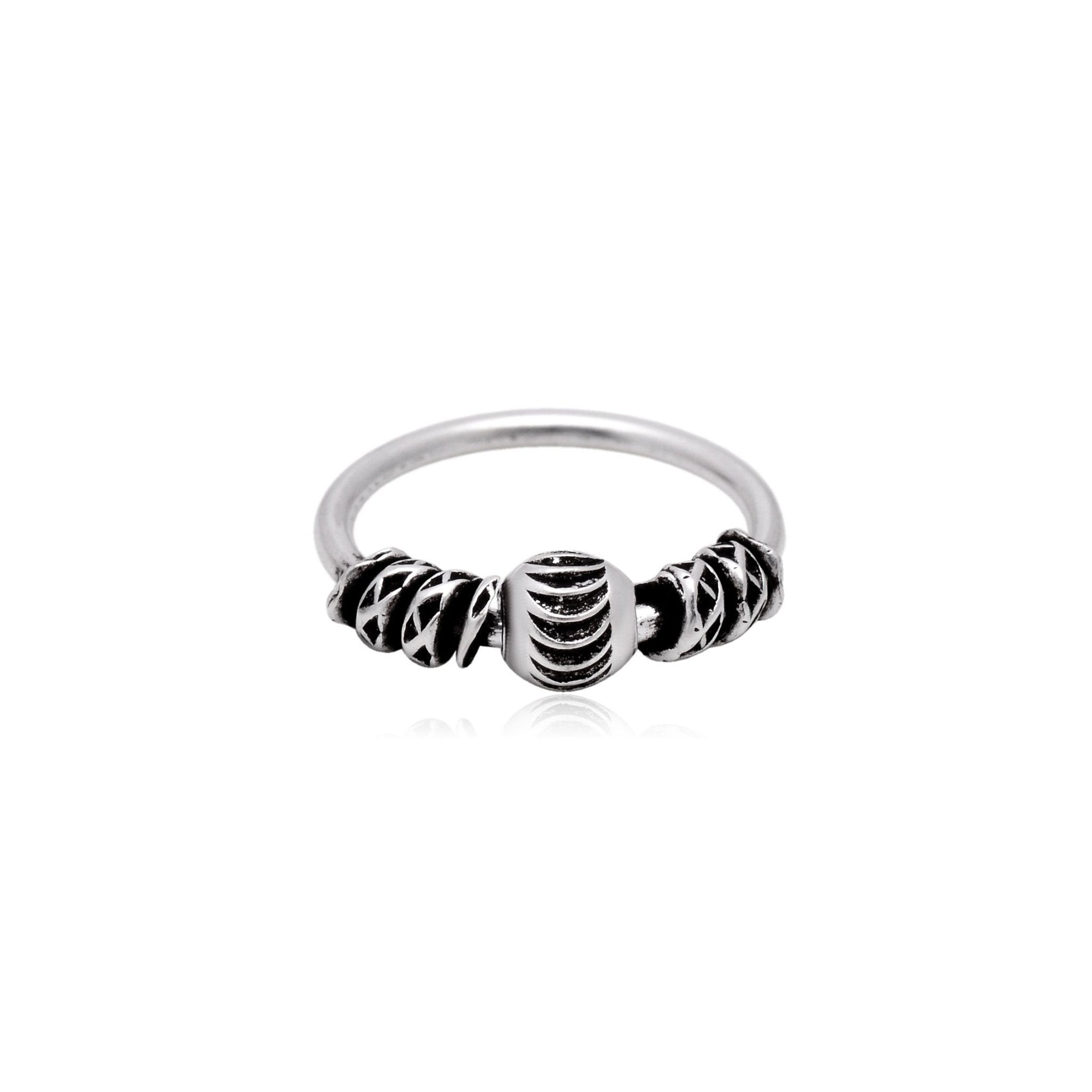 Oxidized 92.5 Sterling Silver Nose Ring - Silver Nose Ring