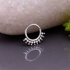 Oxidized 92.5 Sterling Silver Nose Ring - Silver Nose Ring