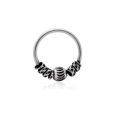 Oxidized 92.5 Sterling Silver Nose Ring - Silver Nose Ring