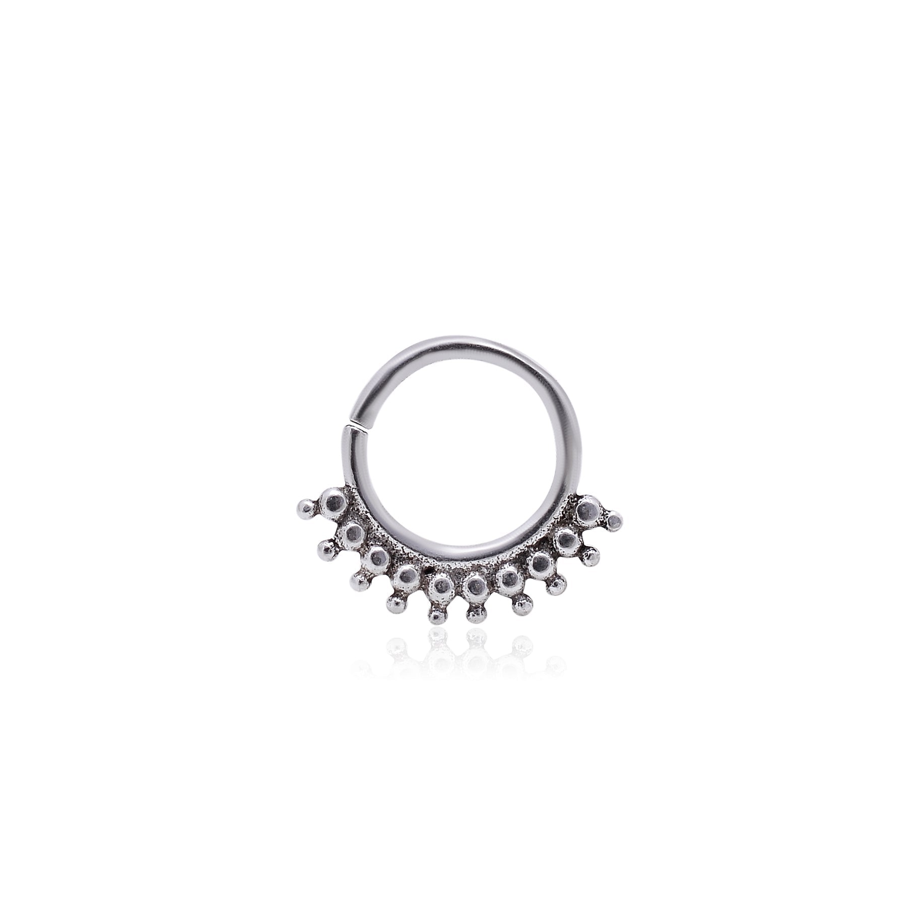 Oxidized 92.5 Sterling Silver Nose Ring - Silver Nose Ring