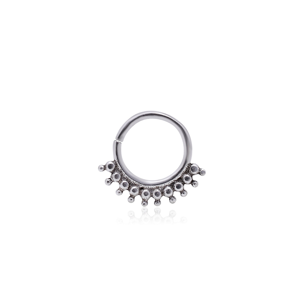 Oxidized 92.5 Sterling Silver Nose Ring - Silver Nose Ring
