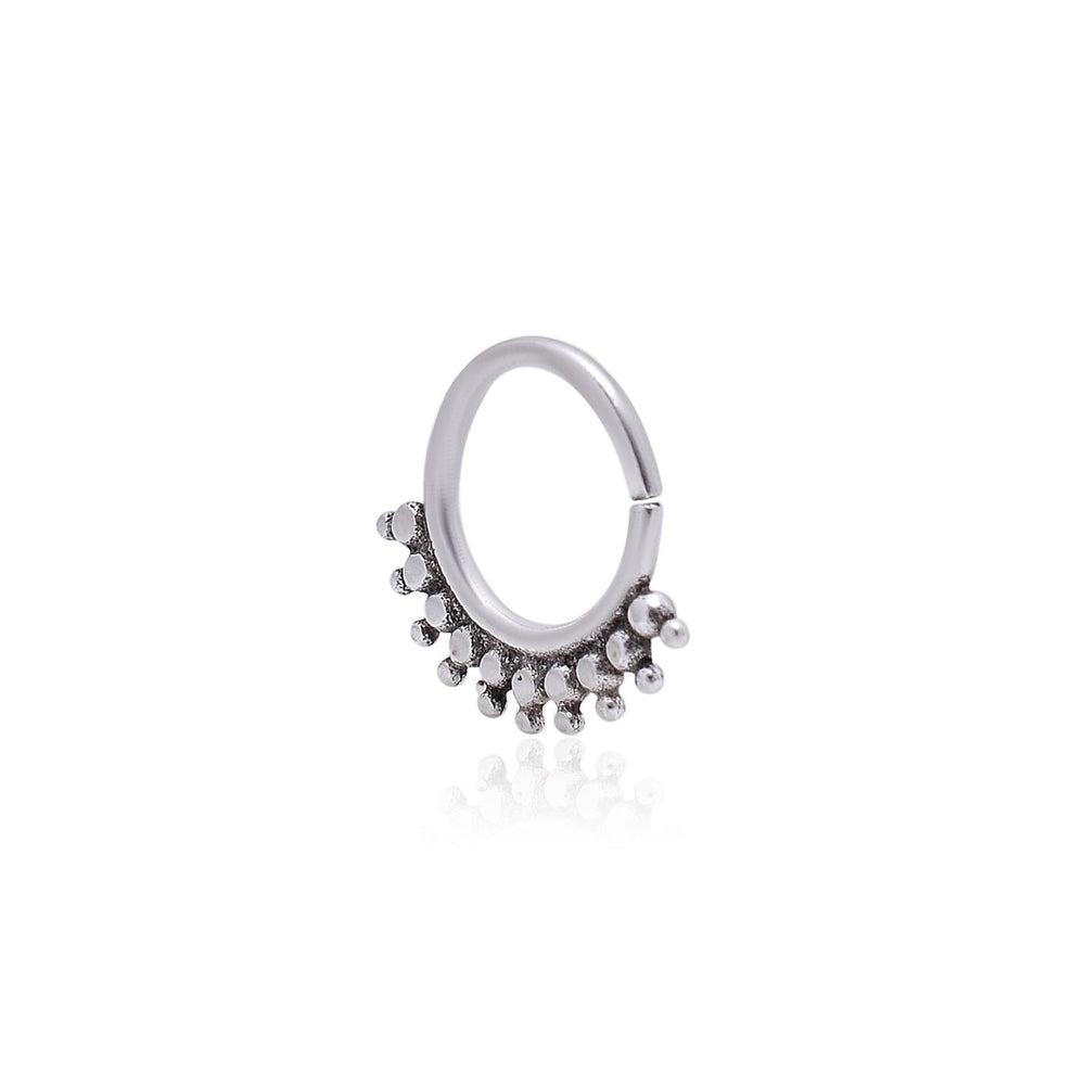 Oxidized 92.5 Sterling Silver Nose Ring - Silver Nose Ring