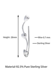 Pair of Ear Climbers Crawlers in 92.5 Silver - Ear Cuffs