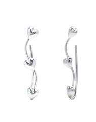 Pair of Ear Climbers Crawlers in 92.5 Silver - Ear Cuffs