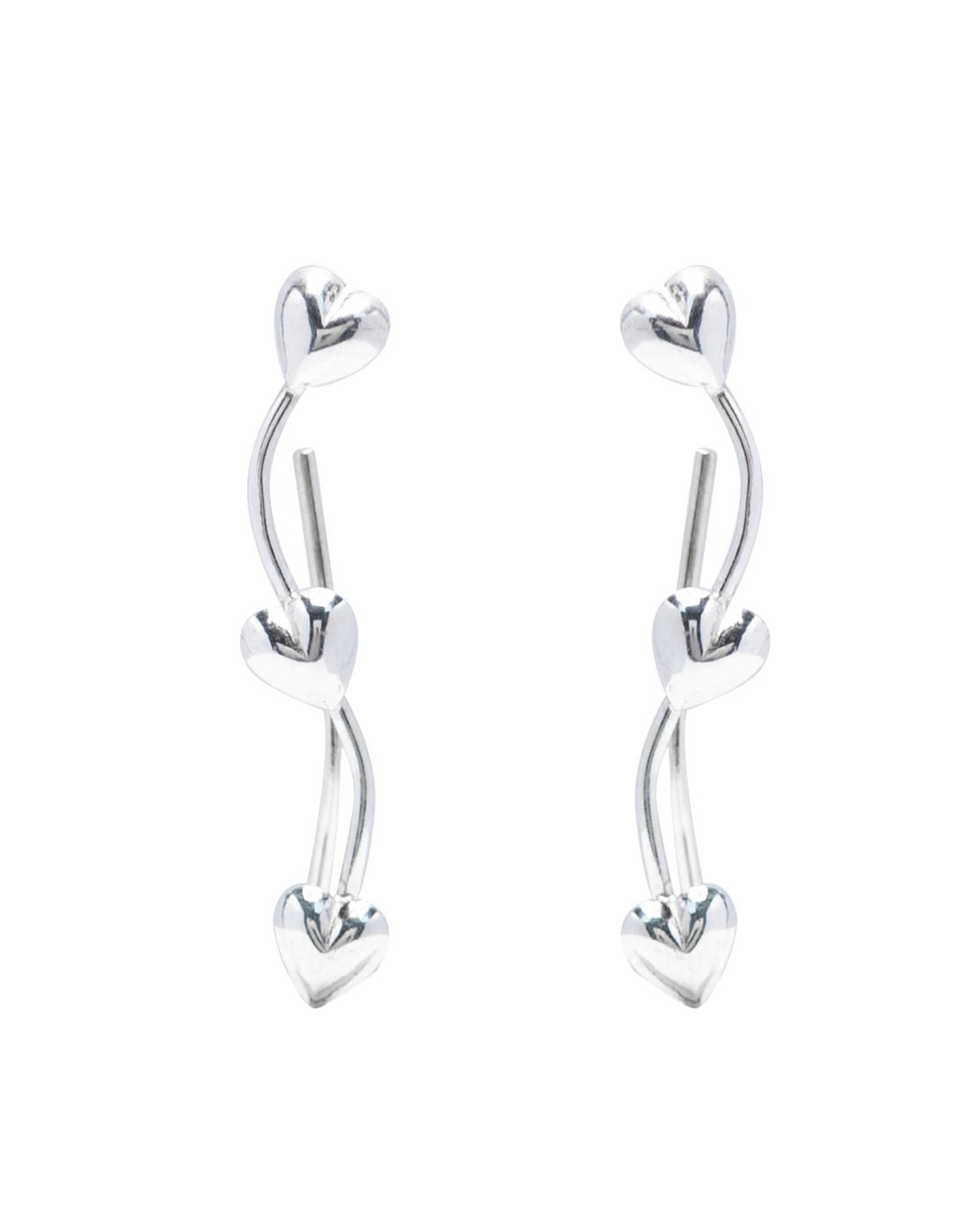 Pair of Ear Climbers Crawlers in 92.5 Silver - Ear Cuffs