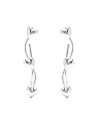 Pair of Ear Climbers Crawlers in 92.5 Silver - Ear Cuffs